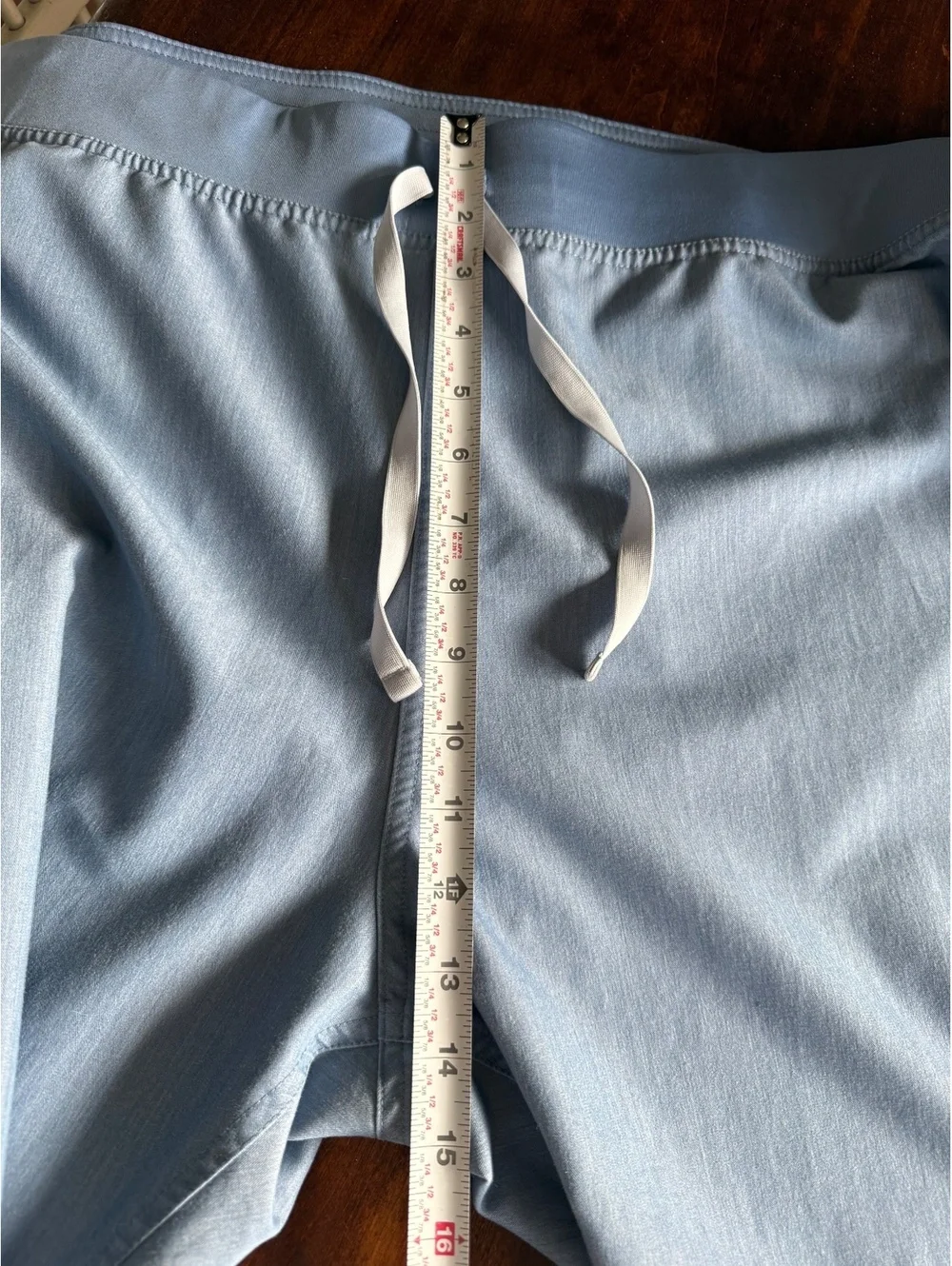 FIGS Technical Collection Blue Drawstring Pants with Back Pockets
